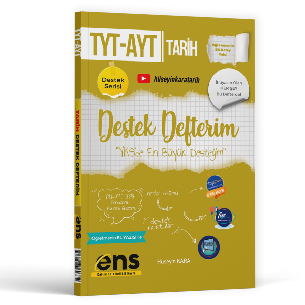 ENS YKS TYT AYT DESTEK DEFTERİM TARİH - 2025-26